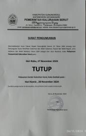 Pengumuman Libur Pemilukada